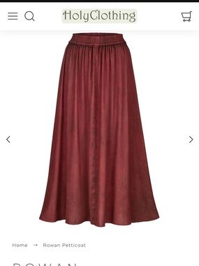 Holy Clothing Rowan Maxi Skirt in Burgundy